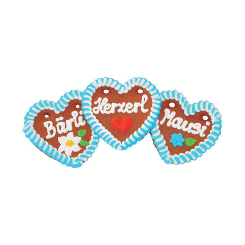 Mixed box of gingerbread hearts "Bavarian", small
