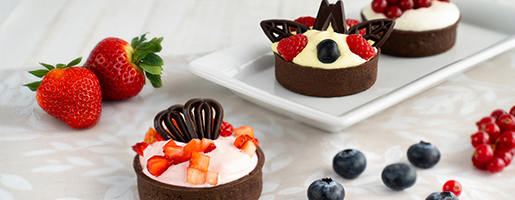 HUG 'Filigrano' choco dessert tartelettes, Ø 7 cm