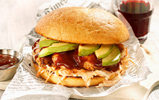 Brioche burger with turkey steak