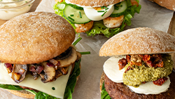 Rye Burger Bun, pre-cut, fully baked