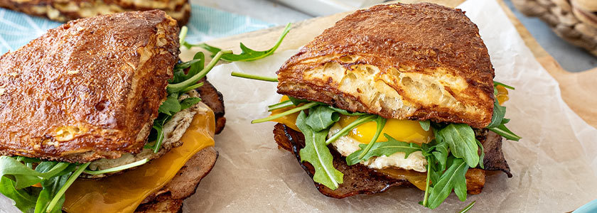 Ham & cheese pretzel sandwich