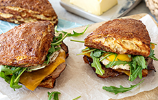 Ham & cheese pretzel sandwich