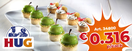 HUG mini dessert tartelettes ‘Filigrano’, Ø 3.8 cm