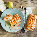 Pears cottage cheese-turnover