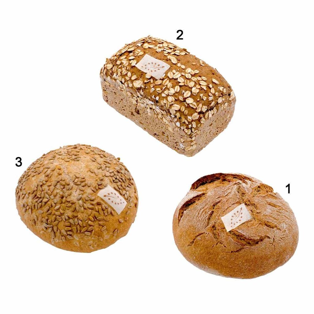 Organic Bread Assortment, 3 different sorts