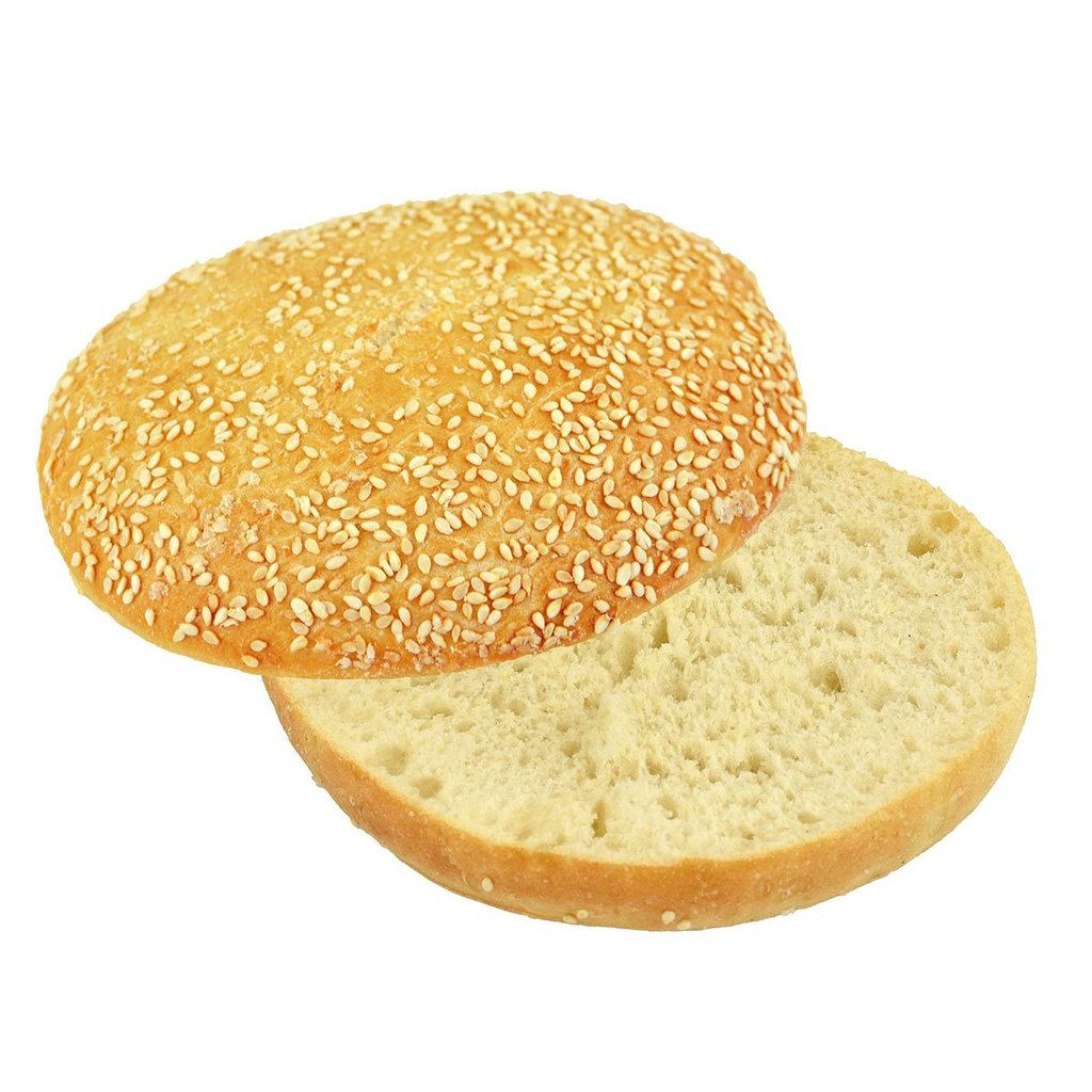 Gourmet Burger with sesame, sliced