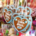 Gingerbread heart+custom text and logo,blue/white - 2