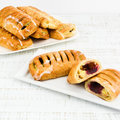 Danish Pastry with cheery and pudding