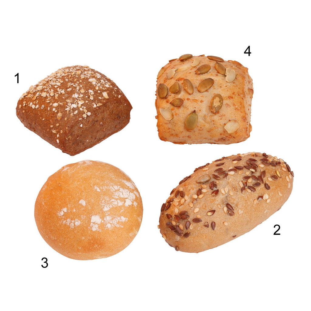 Organic Mini Rolls Selection, 4 different sorts