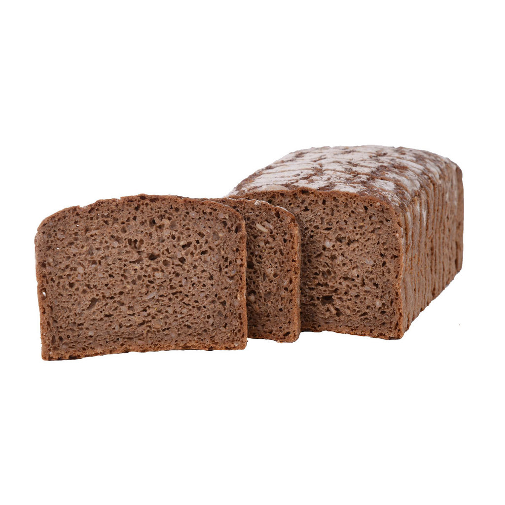Black bread, sliced
