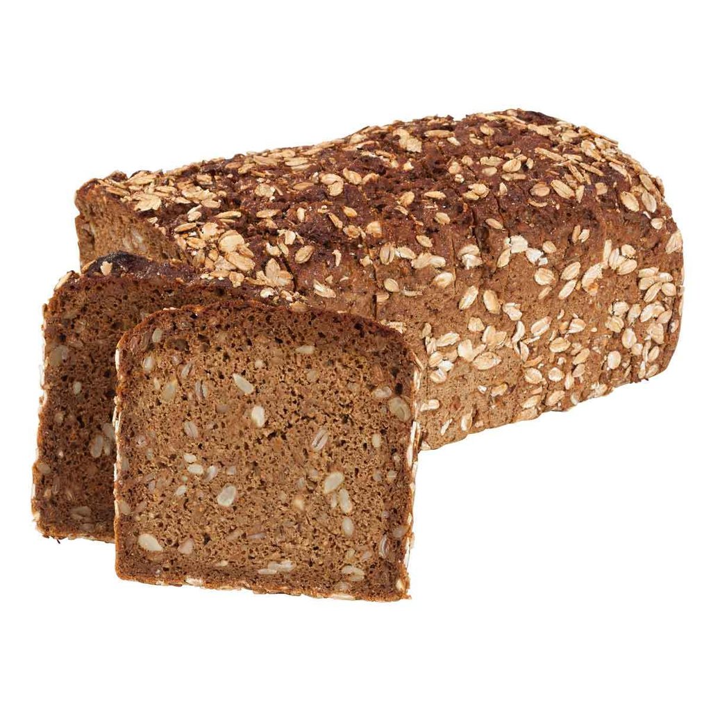 Whole grain rye bread, sliced