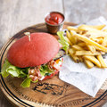 Red Love Burger, sliced