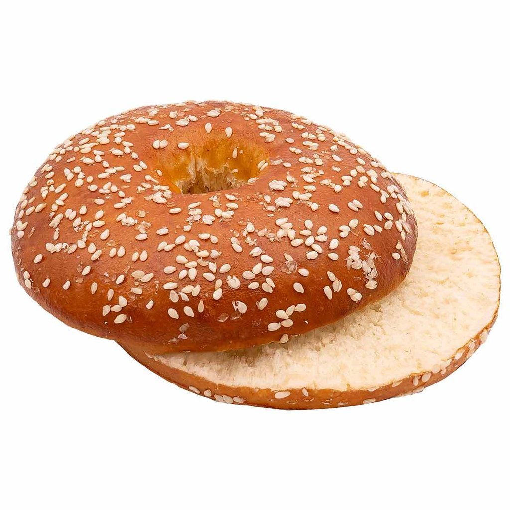 Lye Bagel with Sesame, pre-sliced, thaw and serve