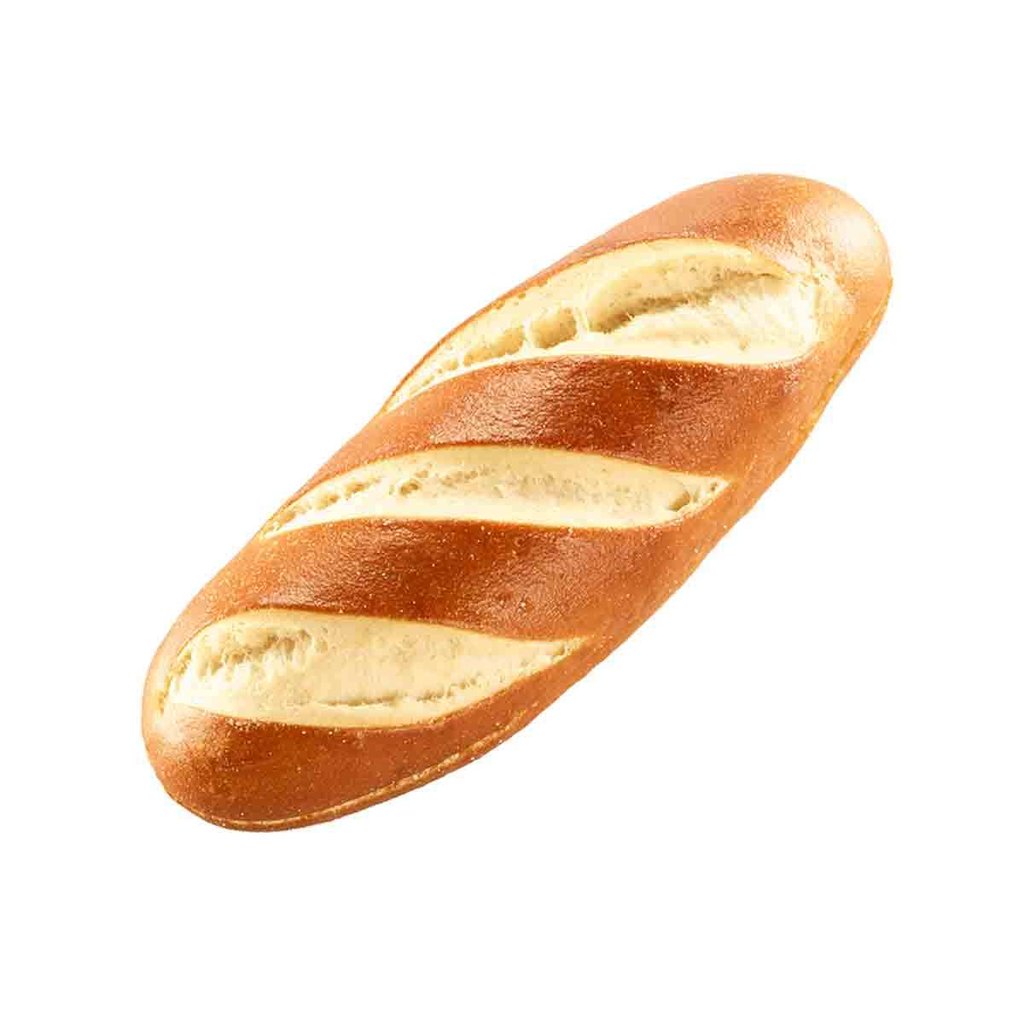 Pretzel hot dog, fully baked