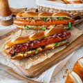 Pretzel hot dog, fully baked - 1