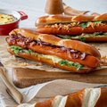 Pretzel hot dog, fully baked - 2