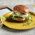 Brioche Pretzel Burger with sesame, 4 inch