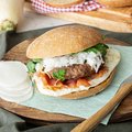 Rye Burger Bun, pre-cut, fully baked - 4