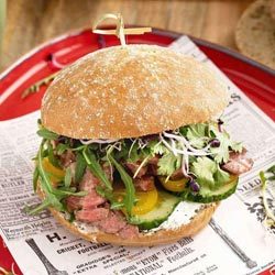 Rye Burger Bun, pre-cut, fully baked