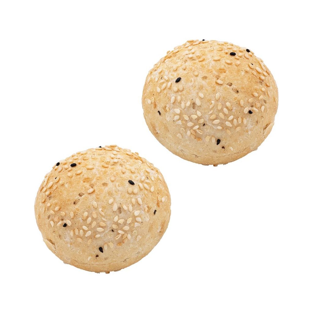 Mini Party Burger Sesame & Nigella, sliced