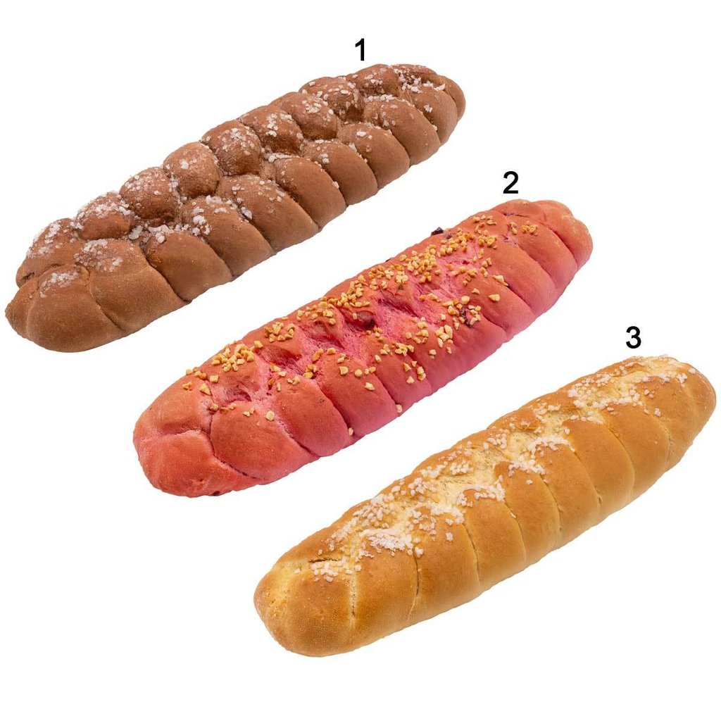 Buffet plaits, 3 varieties