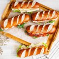 Pretzel Sandwich Roll, fully baked - 1