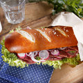 Pretzel Sandwich Roll, fully baked - 5
