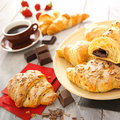 Croissant filled with nut-nougat cream