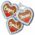 'Bavarian' gingerbread hearts, 9 x 9 cm