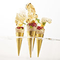 'Gold Line' Mini Waffle Cones, plain - 3