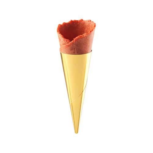 Mini Waffle Cones 'Gold Line', red
