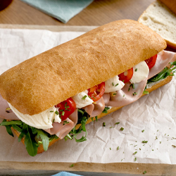 Ciabatta, fully baked, sliced