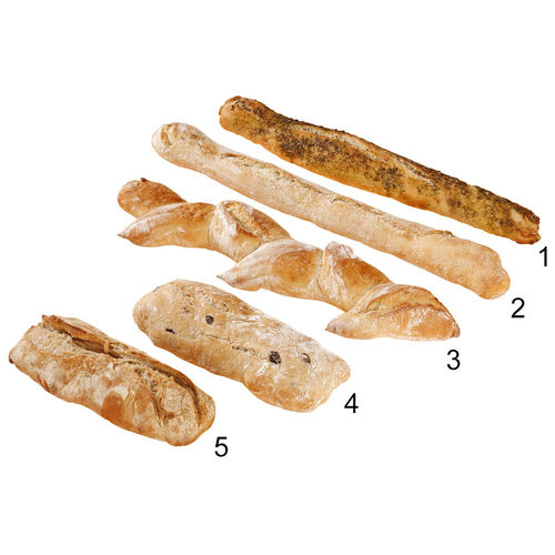 Assortiment de pains spéciaux, 5 different sorts