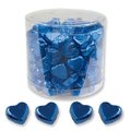 Small chocolate hearts, blue