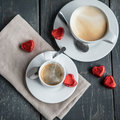 Small chocolate hearts, red - 1