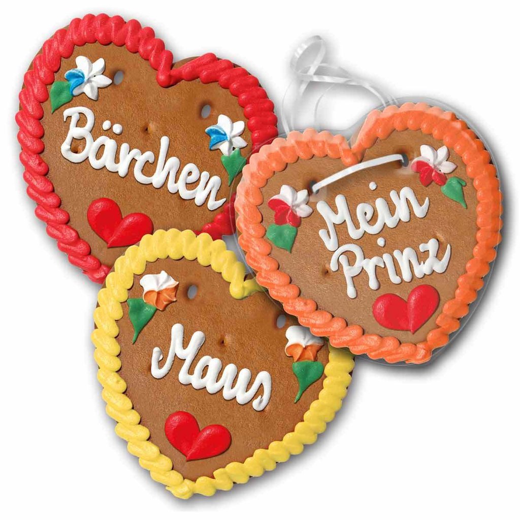 Gingerbread hearts ‘Colourful’, 13 x 12 cm