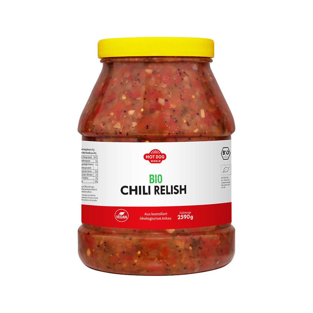 Organic chilli relish 2.4 litres